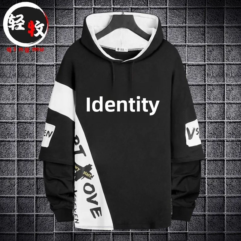 

Мужская повседневная толстовка-худи с длинным рукавом, осенне-зимняя, свободного кроя, модная, брендовая, 100% хлопок, с текстовым принтом