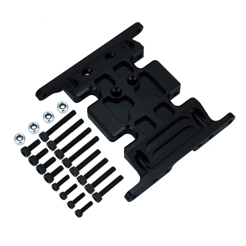 Metal Chassis Gearbox Mount Suporte De Transmissão, Skid Plate para 1:10 RC Crawler, Axial SCX10 Liga De Alumínio, Peças de Atualização