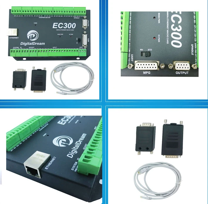 MACH3 EC300 3/4/5/6 axis numerical control motion control card, engraving machine controller, network port communication