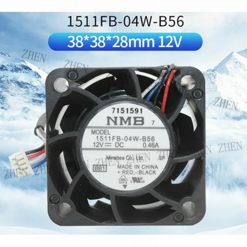 Y 1511FB-04W-B56 3828 3.8CM 4028 12V 0.46A 4-wire server fan