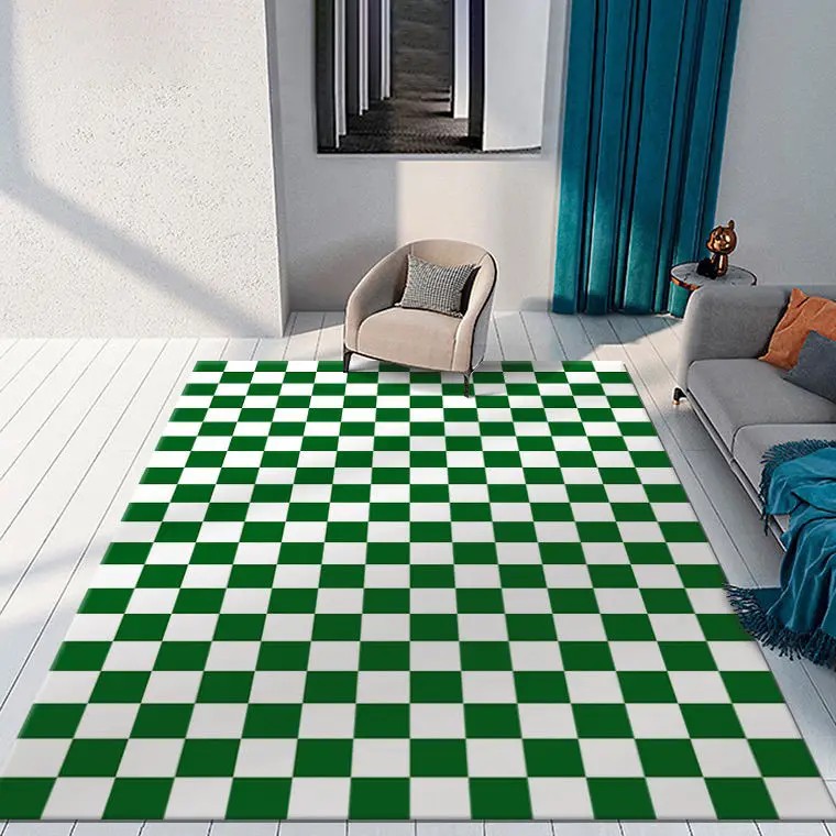 Color Checkerboard Plaid Carpets for Living Room Decoration Large Rugs for Bedroom Decor Carpet Washable Rug Floor Mats for Home