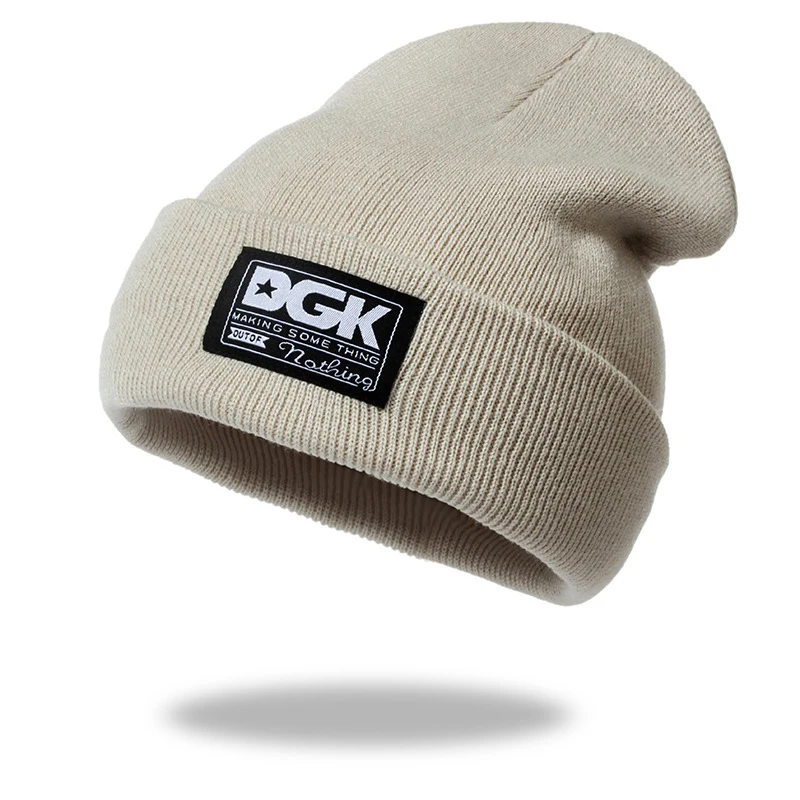 Nowe czapki czapka męska typu Beanie na męska czapka zimowa krótka czapka z dzianiny ciepłe luksusowe kapelusze dla kobiet na co dzień haftowana