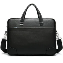 Men's Leather Briefcase Business Men's Bag Computer Bag Fashion Messenger Shoulder Bag Cowhide Men's Handbag Business Meeting