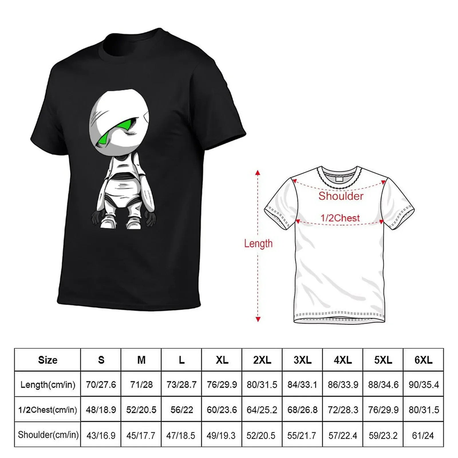 Marvin the Paranoid Android (no quote) T-Shirt designer shirts graphic tee shirt Men's t shirts