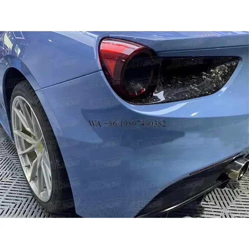 Wmwmnu Forged Carbon Fiber Rear Light Cover for 2015-2017 488 Gtb Spider Car Styling Tail Lamp Trim Accessories