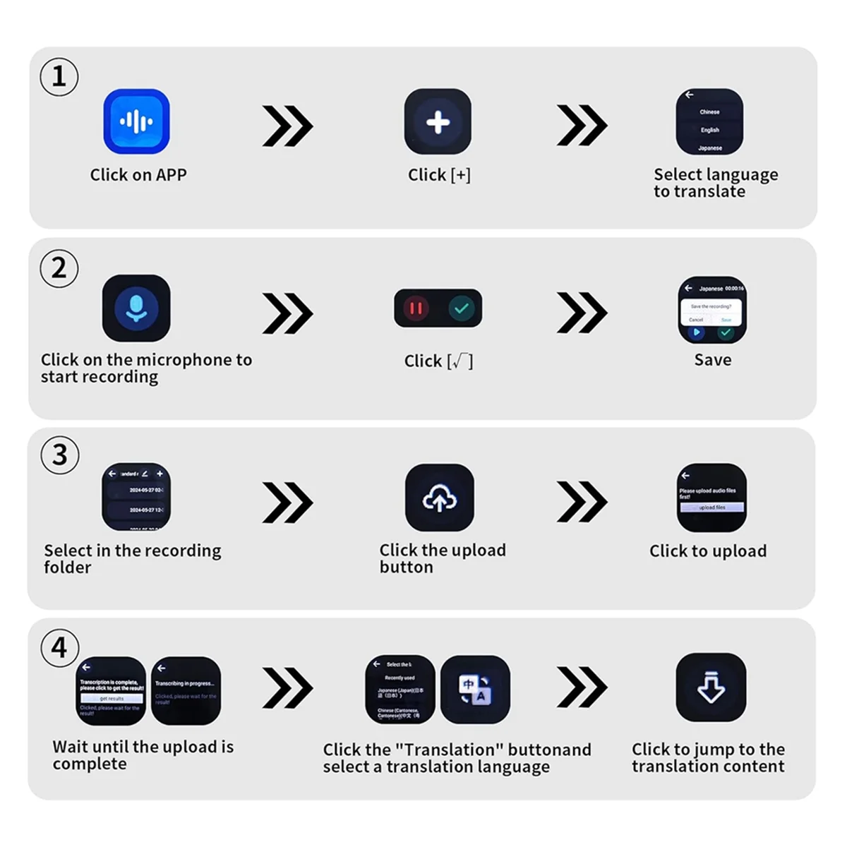 مسجل صوت رقمي، خطاب إلى النص والترجمة الفورية، مناسب للاجتماعات والفصول الدراسية والمقابلات