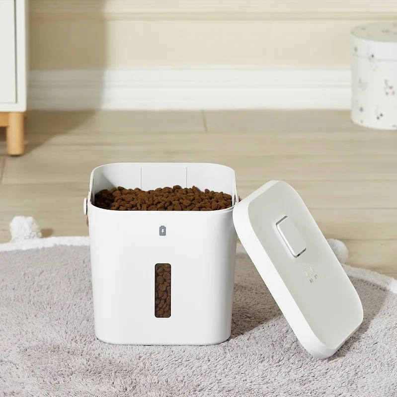 13L Smart Pet Vacuum Food Storage Pail Sealed Dog Cat Food Snacks Moisture-Proof Intelligent Charging Storage Pail