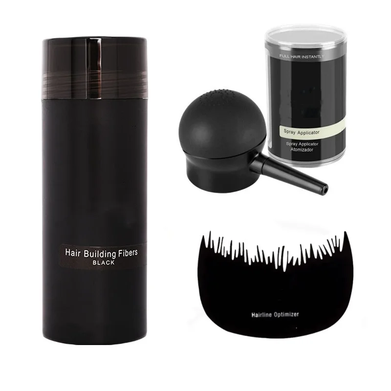 

Hair fiber 3pc kit Hair Building Fiber Keratin Styling Powder Loss Bald Fibre Pack Building Hairline Optimizer Dense Hair Growth