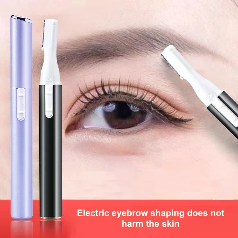 Portable Electric Automatic Eyebrow Trimming Tool Mini Shaver Facial Hair Shaver Nose Hair Brush Scraper For Nose Ears Body