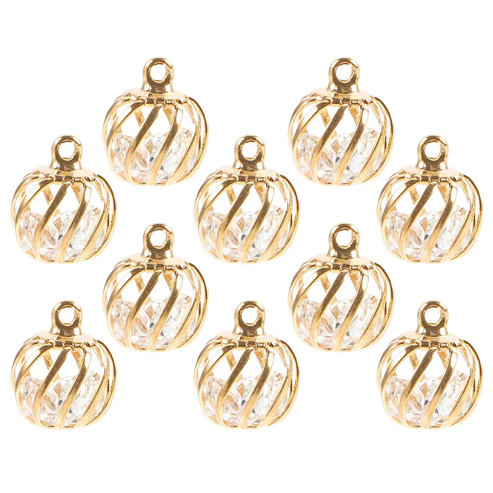 

10pcs DIY Accessories Lantern Beads Durable Zinc Alloy Charm Necklace Bracelet Kit Teen Girls Hollow Beads jewelry for bracelets