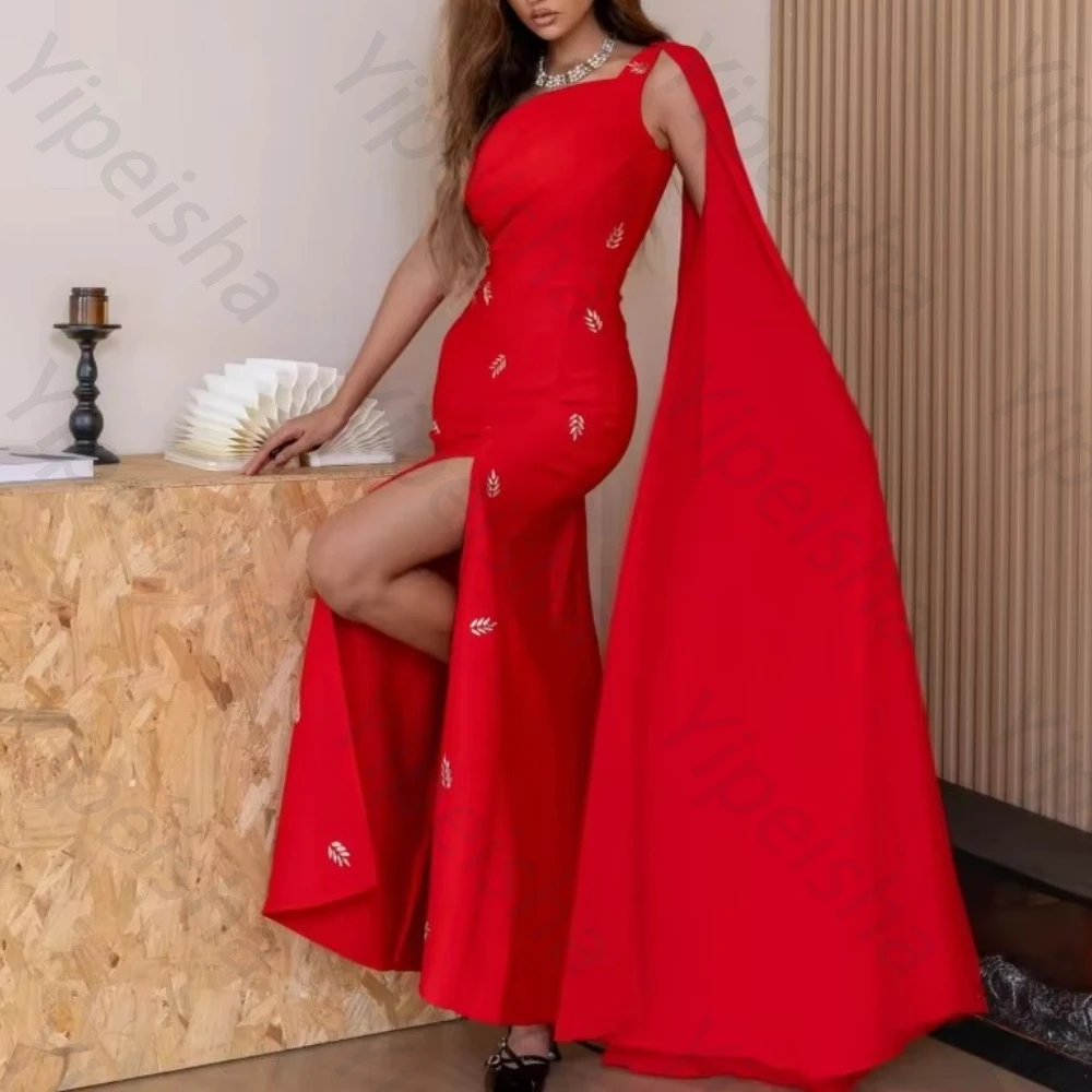 

Elegant Sleeveless Side Slit Evening Dresses Sexy Celebrity Long Dress Exquisite High Quality Prom Party Gowns Women Customized