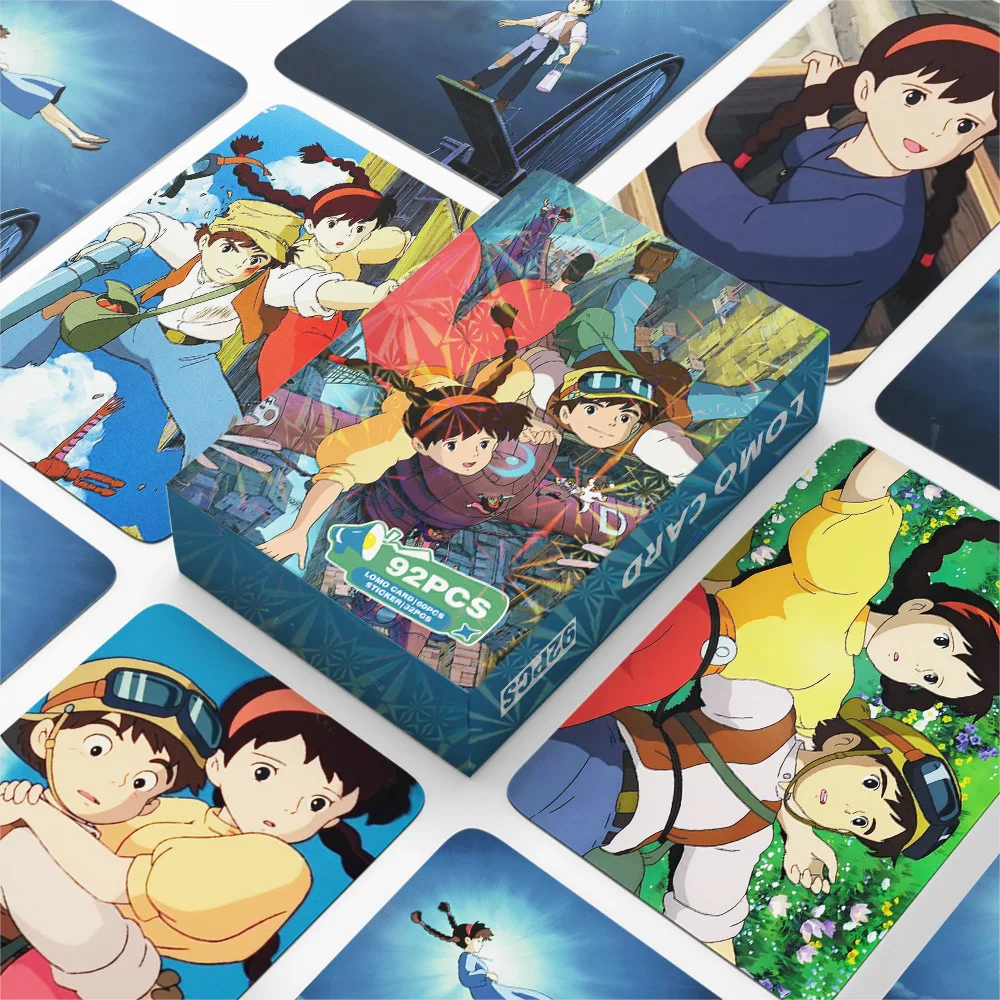 92-cartoes-animados-pequenos-adesivos-de-decoracao-de-interiores-sky-city-cartoes-lomo-presente-para-fas