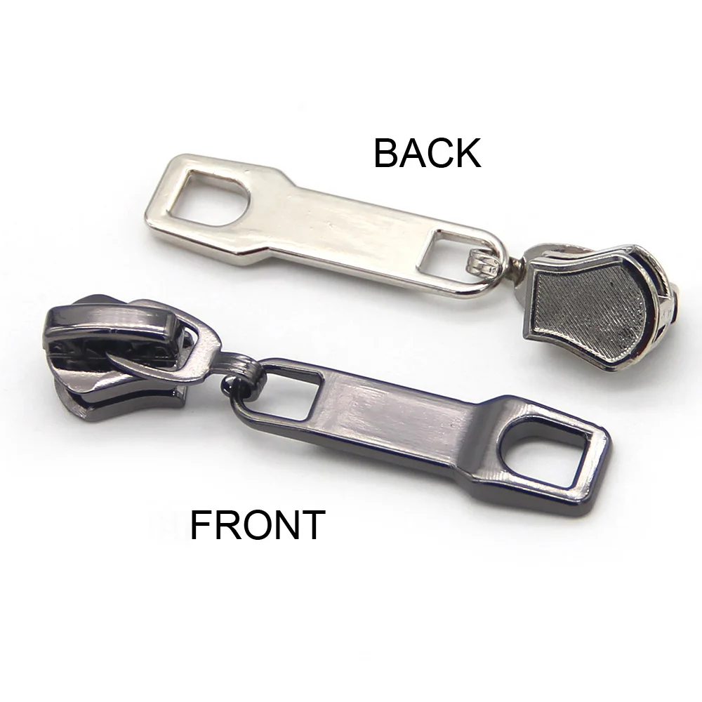 Unique Cost-effective Plated Zinc Alloy Zipper Sliders for 5# Metal Nylon Resin Zip DIY Accessories Zip Fixer，20PCS/LOT