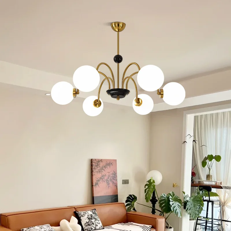 

Nordic Luxury Glass Bulb Pendant Lamp Ceiling Lighting Fixture Living Room Kitchen Lampshade Pendant