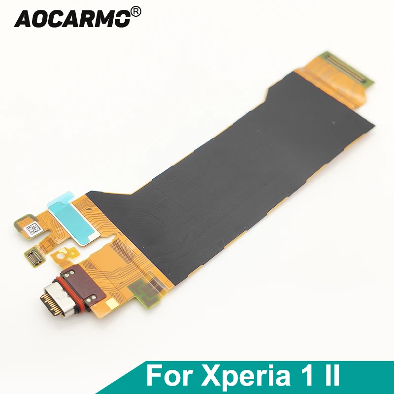 Aocarmo For Sony Xperia 1 II / X1ii Mark 2 XQ-AT52 XQ-AT72 Charging Port USB Connector Type-C Ribbon Flex Cable Repair Part