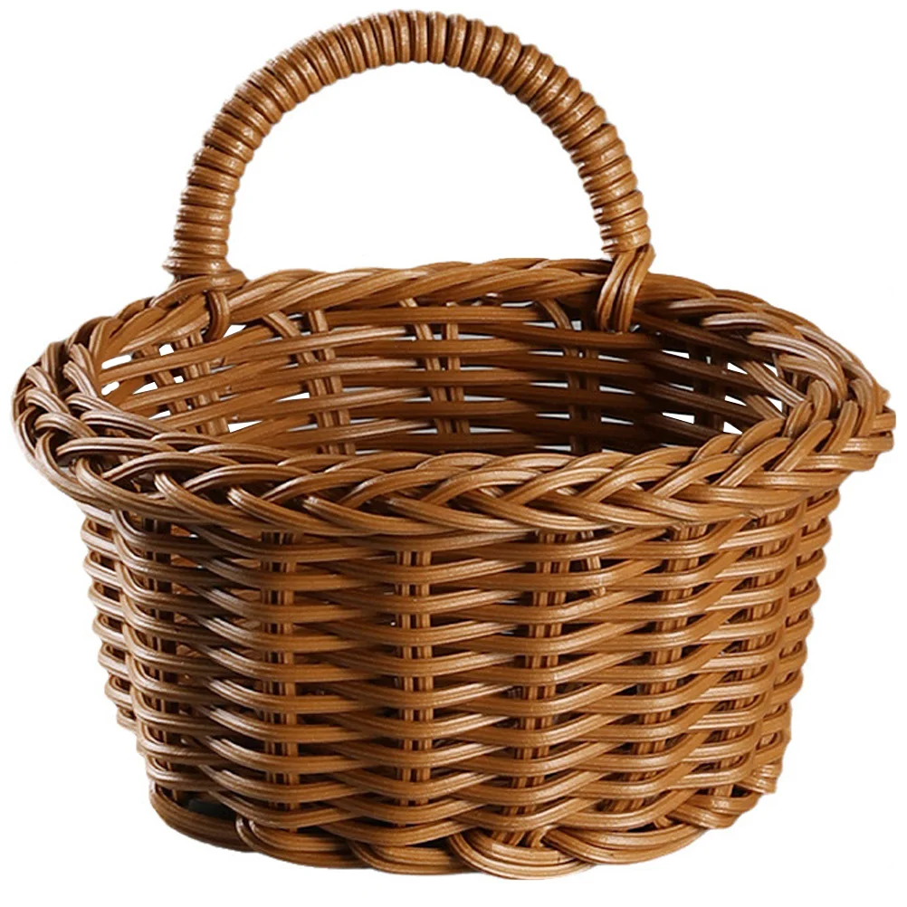 Wall Hanging Planter Kitchen Storage Basket Plastic Baskets Multi-function Woven For bedroom