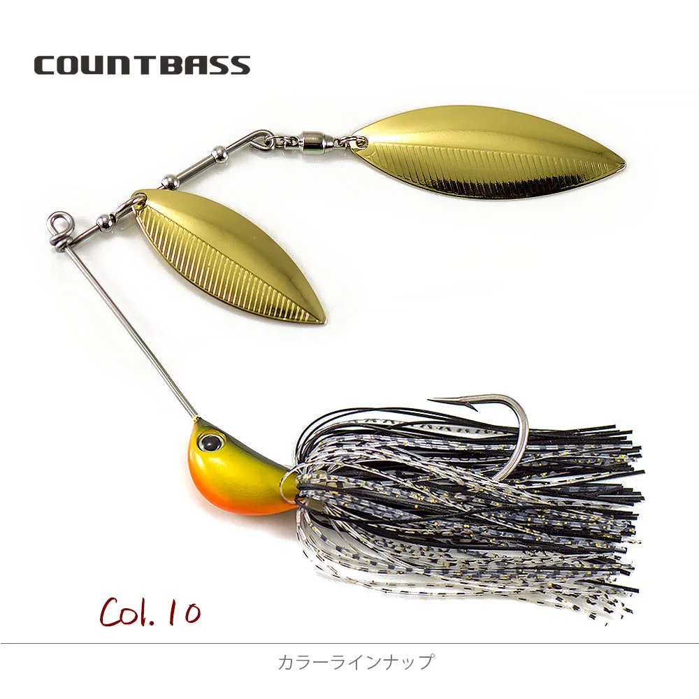 COUNTBASS 3/4oz Heavy Duty Spinnerbaits mit 6/0 Haken, Drahtköder mit Silikonröcken, Barsch-Angelköder – Detail 21