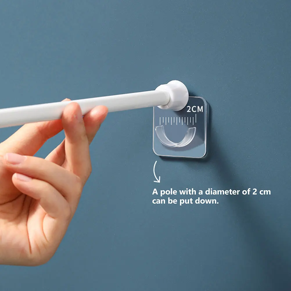 3Pcs Shower Rod Mount Retainers Premium ABS Curtain Rod Holder for Bathroom Bedroom Home Hotel Use Drapery Hook Holders
