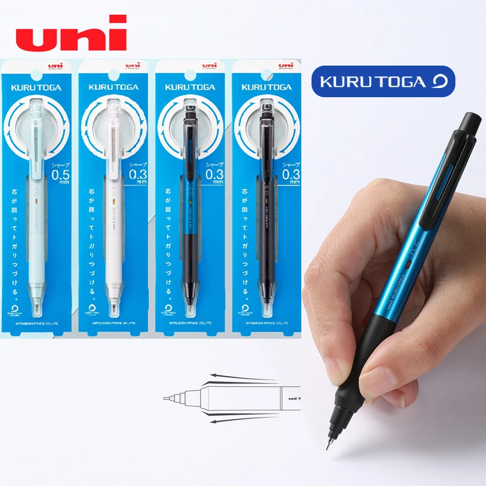 

Uni Automatic Rotating Mechanical Pencil M3/5-KS KURU TOGA Hard To Break Core 0.3/0.5mm Writing Painting Japanese Stationery