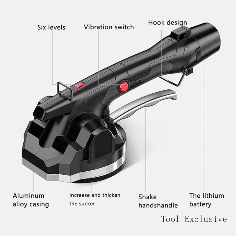 Floor Tiles Wall Tiles Vibrator Tile Tiling Machine Electric Tiling Artifact Automatic Leveling Tool Ceramic Tile Suction Cup