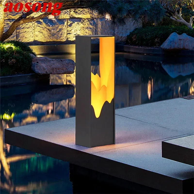 

AOSONG Contemporary Outdoor Lawn Lamp LED Electric Waterproof Villa Garden Courtyard District Residential Quarters Lawn Lamp ﻿