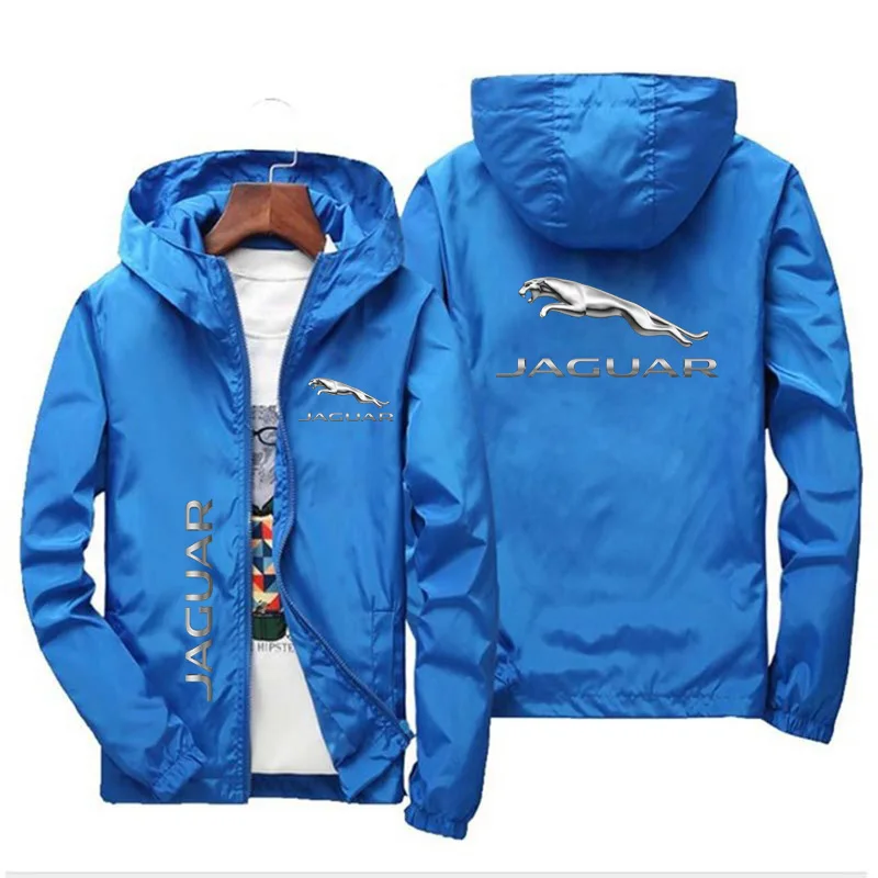 Jaguar 2024 Frühling und Herbst neue Hoodie Jaguar Auto Logo gedruckt Reiß verschluss Mantel Herren Hoodie und Sweatshirt Freizeit jacke Asian size