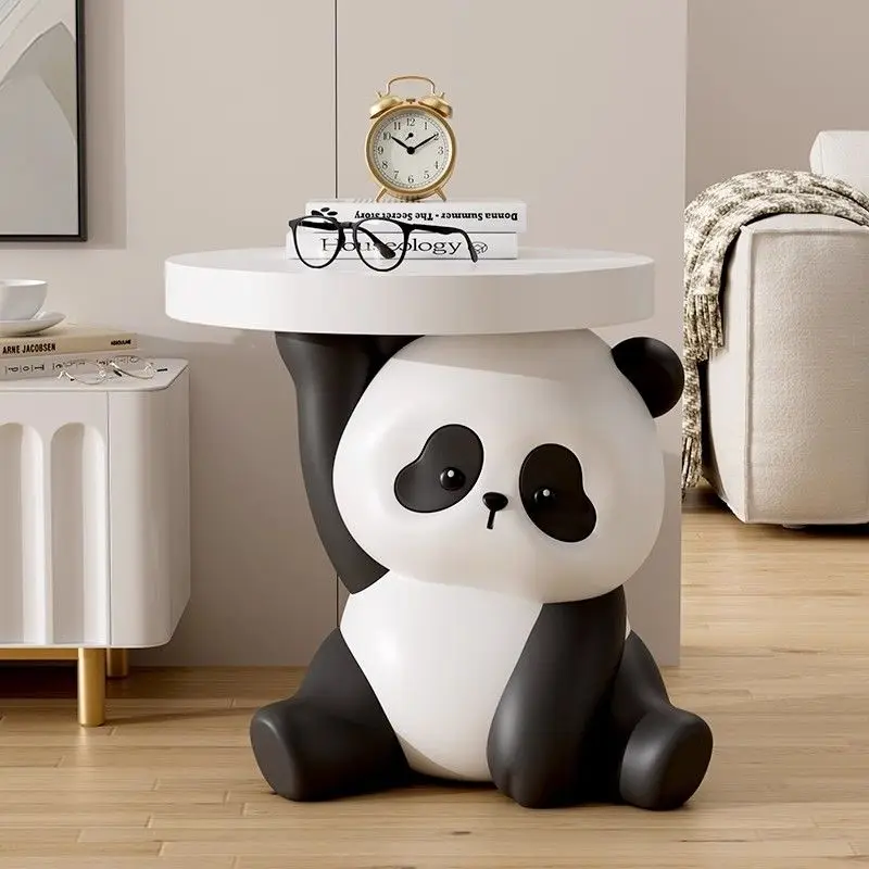 Creative panda bedside table floor ornament tray bedroom sofa coffee table home living room decoration housewarming gifts