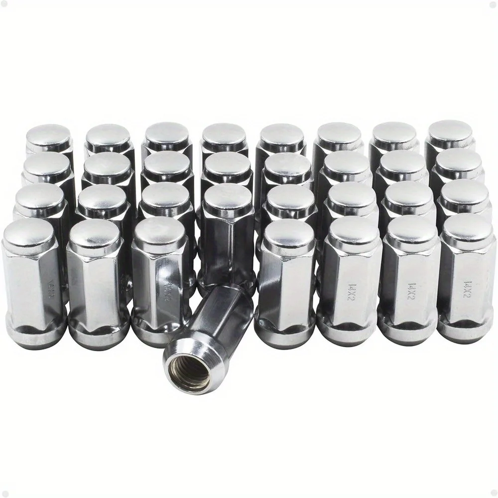 

24 хромированных гаек M14x1,5 для колес Chevy Silverado Tahoe Ford Aftermarket