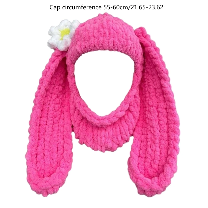 Winter Hat for Girl Handwoven Balaclava Novelty Hat Adult Knit Full Face Mask Hat Sport Accessories DXAA