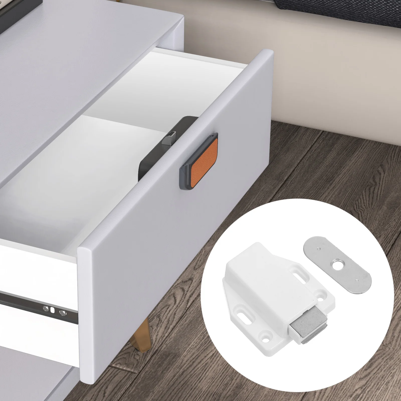 

10pcs Glass Cabinet Door Suction 201 Stainless Steel Push to Open Latch Magnetic Closures for Wood Aluminum Doors Hardware