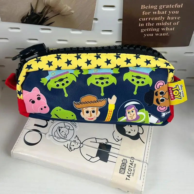 Miniso Toy Story Cartoon Printed Pencil Case High-Capacity Giant Toothed Zipper Pencil-Box Cute Holiday Gifts for Boys and Girls