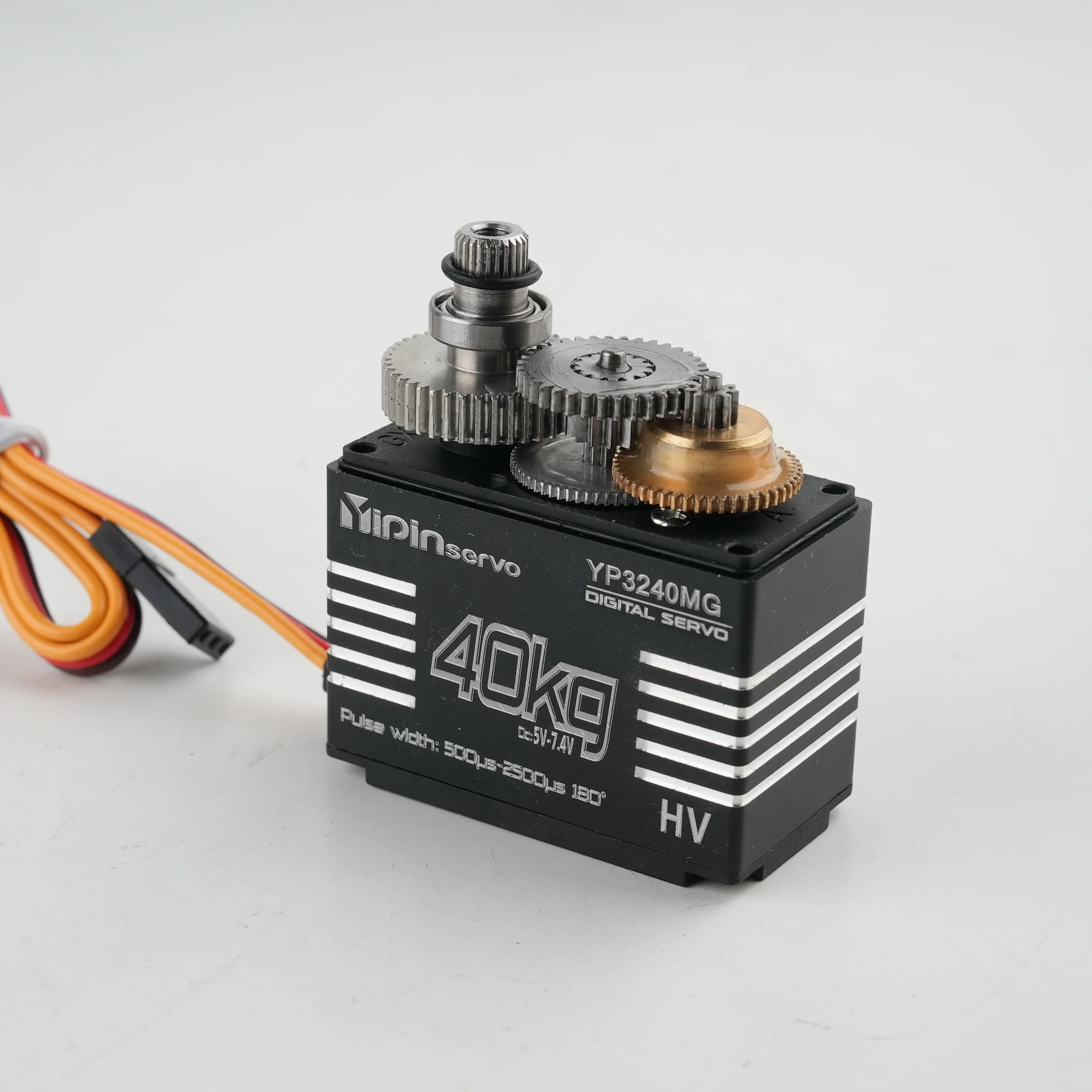 Metall 40 kg digitaler Servomotor mit hohem Drehmoment 180 ° /270 °   Winkelgesteuerte Stahlgetriebeservos DIY Spielzeugteile für RC Crawler Car/Robot