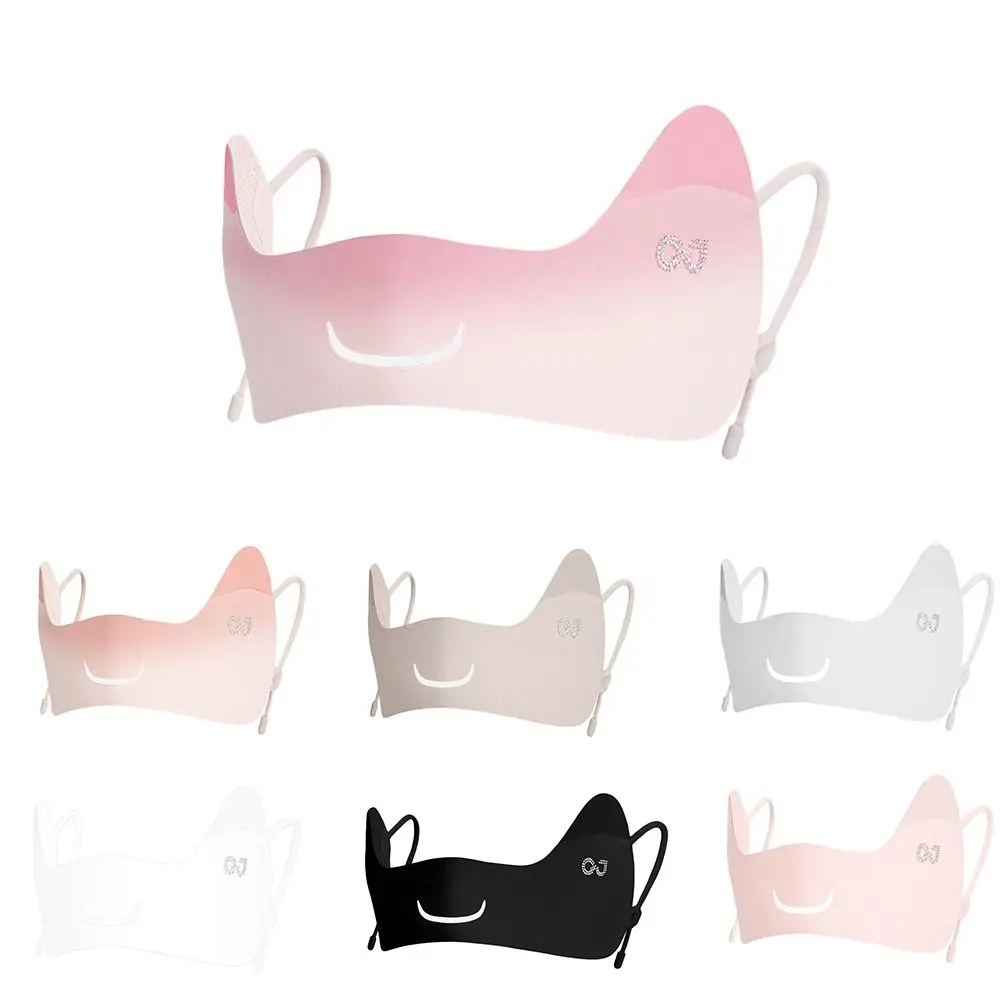 

Женская маска для лица с защитой от ультрафиолета, дышащая маска для лица из ледяного шелка для гольфа, влагоотводящая защита углов глаз, половина лица