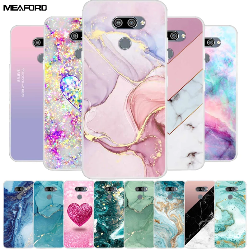 Para lg k50 q60 casos mármore claro macio tpu silicone capa protetora do telefone para lg k12 prime/k12 max x6 caso q 60 pára-choques coque