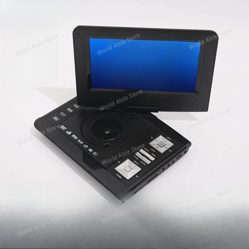 9.8inch Portable DVD Player Swivel Screen Rechargeable TV Car Charger Gamepad Car EVD Player Car DVD CD Players Remote Control