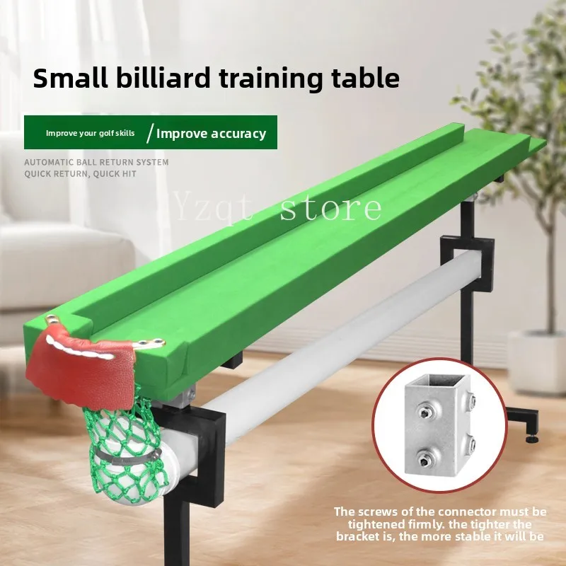 Five-point pool table, home training, no rubber strips on the library side, single hole snooker pocket, small training table