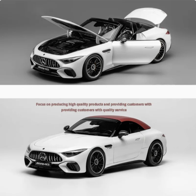 

1:18 Scale SL63 Convertible Full Open R232 Simulation Alloy Car Model Static Display Collectible Toy Gift Souvenir Decoration