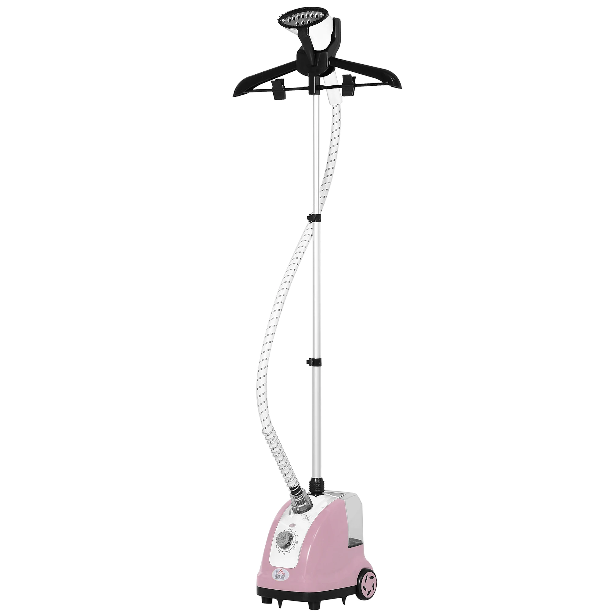 Homcom Vertikales Dampfbügeleisen 1800W 1,4L mit Einstellbarer Temperatur Rosa