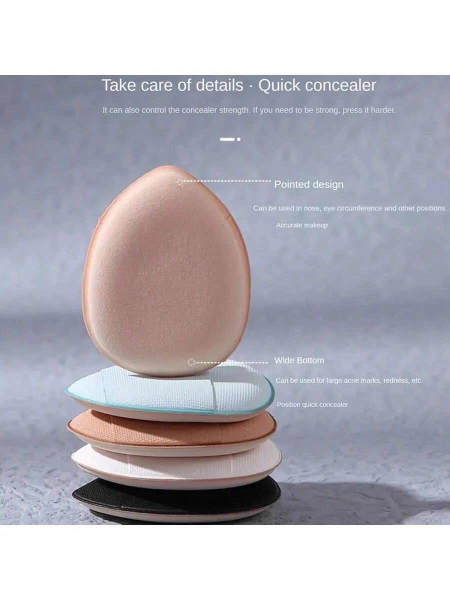 フィンガーミニパフファンデーション,小さなエアクッション,パウダーメイクツール,フェイスコンシーラー,クリーム,化粧アプリケーター,メイクツール,5個