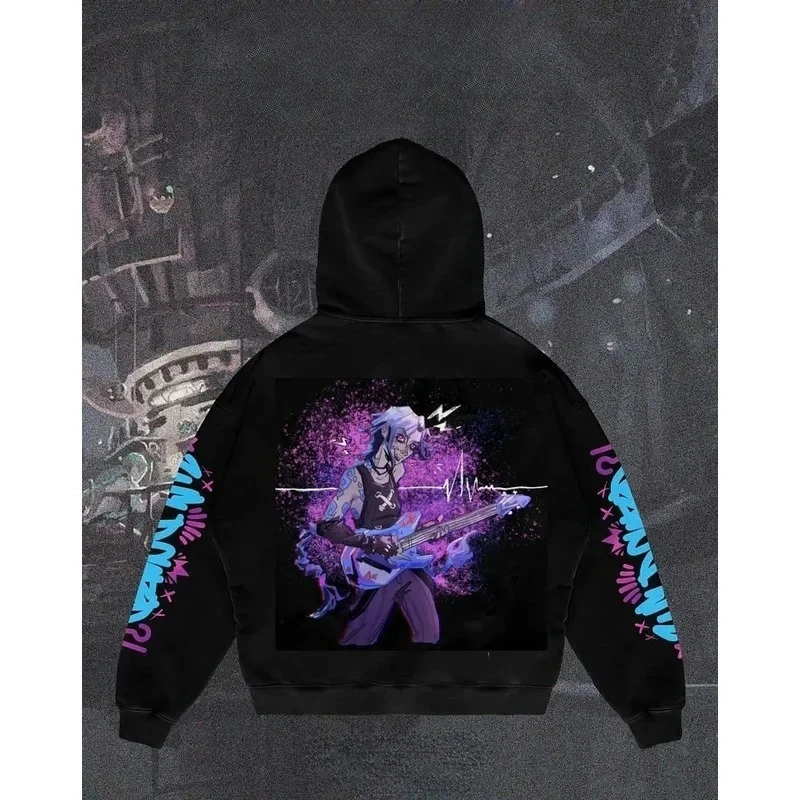 

2025 New 3D Fashion Printed Anime Game Men's and Women's Polyester Fiber Long Sleeve Casual Hoodie Sportswear