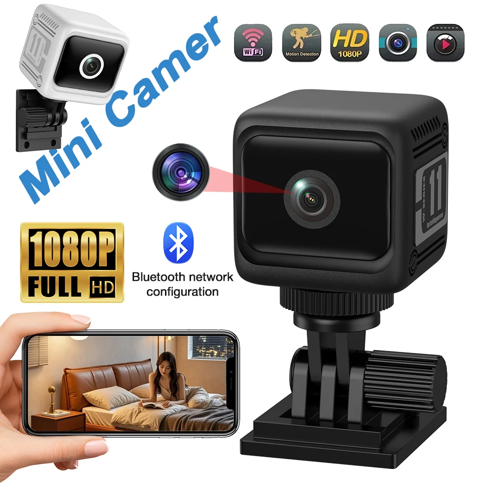 

1080P HD Portable Sports Mini Camera Wireless Security Surveillance Built-in Battery Night Vision Cam Bike Driving Recorder