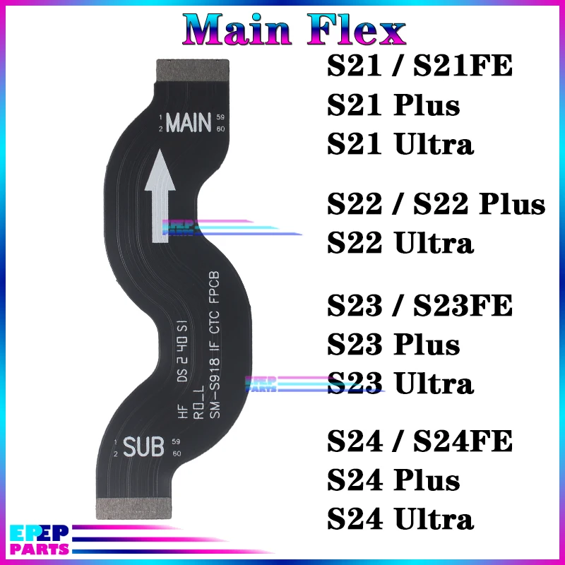

Motherboard Connector Cable for Samsung Galaxy S21 S22 S23 S24 Fe Plus Ultra G991 G996 G998 G990 S901 S906 S908 Main Board Flex
