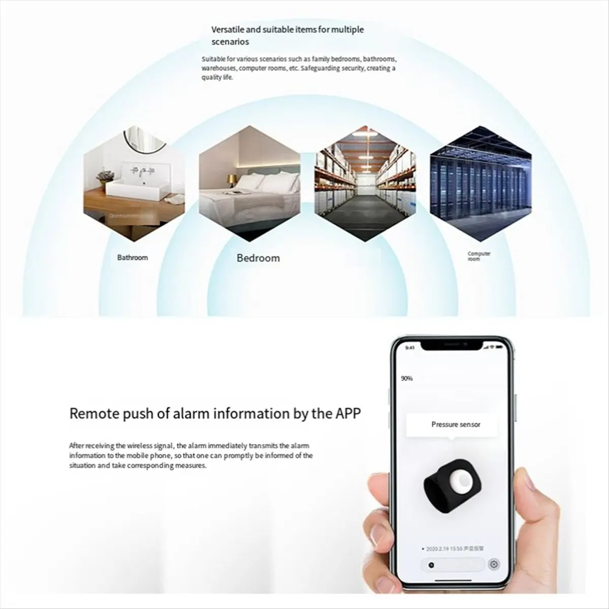 

SWXF Tuya Zigbee Multifunctional Pressure Sensor Flexible Thin Film Pressure Sensor Smart Linkage Smart Life APP Length 80cm