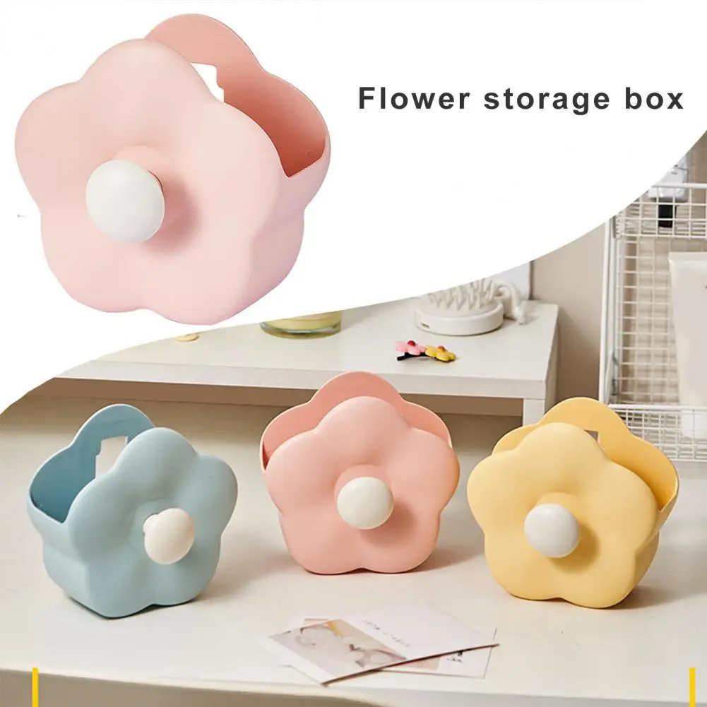 Desk Organizer Flower-shaped Makeup Brush Container Vibrant Color Large Capacity Pen Holder for Stationery Brushes