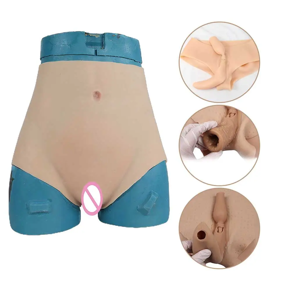 Silicone Soft Briefs Fack Vagina Underwear Panties Artificial False Buttock Enhance for Men To Woman Cosplay Crossdressing