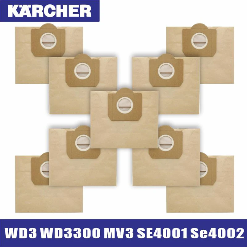 Sac à poussière pour aspirateur K24/2018 ER WD3 Premium WD 3,300 M WD 3,200 WD3.500 P 6,959-130 RB88 RU100 RU101 A2204 A2656