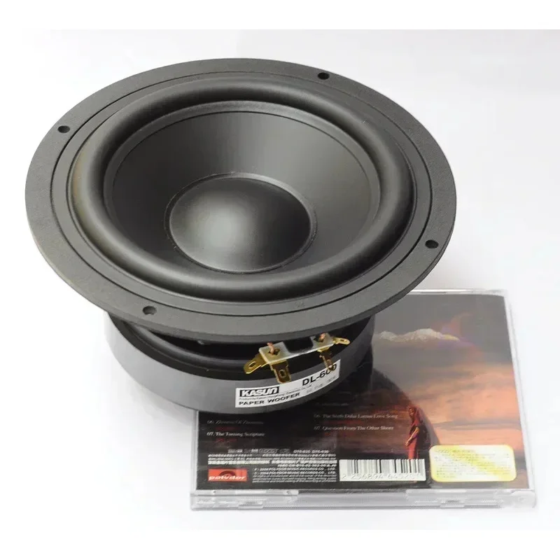 1 قطعة Kasun DL-600 6.5 ''مضخم الصوت المتكلم سائق وحدة صب سلة ألومنيوم الأسود PP مخروط Fs = 36 هرتز 8ohm/180 واط OD = 179 مللي متر