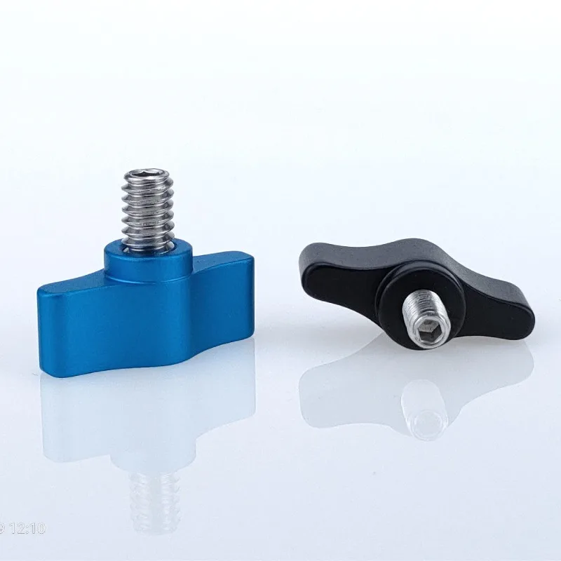 Metal Hand Screw Bracket Universal Stainless Steel Accessories Tripod T-type Locking Gimbal Handle 1/4M5M6 Rod