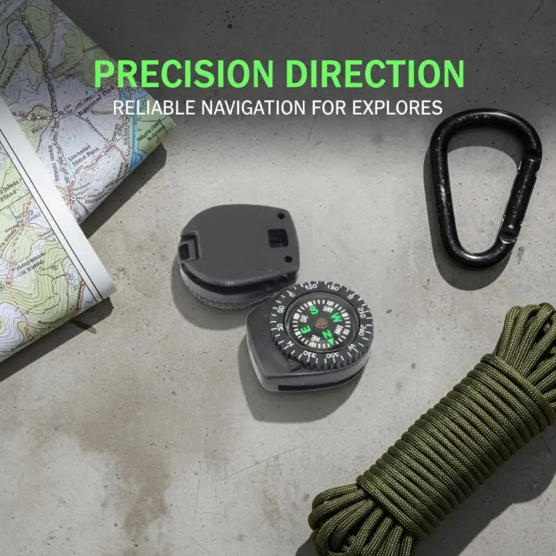 Portable Removable Compass Outdoor Gadget  Hiking Camping Orienteering Backpacking  Reading Compass