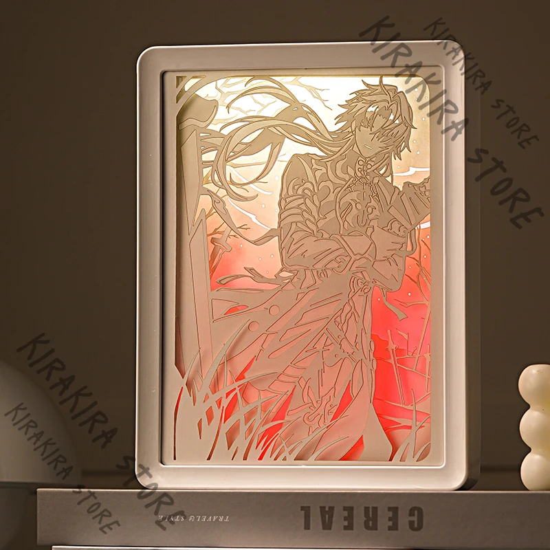 هونكاي: ستار السكك الحديدية Jingliu Imbibitor Lunae ورقة نحت مصباح ضوء الليل تأثيري أنيمي أطقم منمذجة شفرة الكرتون الإبداع هدية #3